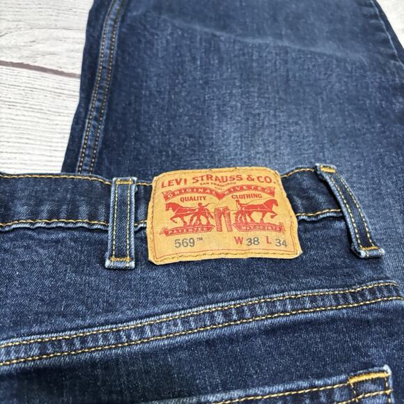 Levis 569 Mens Size 38x34 Loose Straight Leg Denim Jeans - Picture 11 of 11